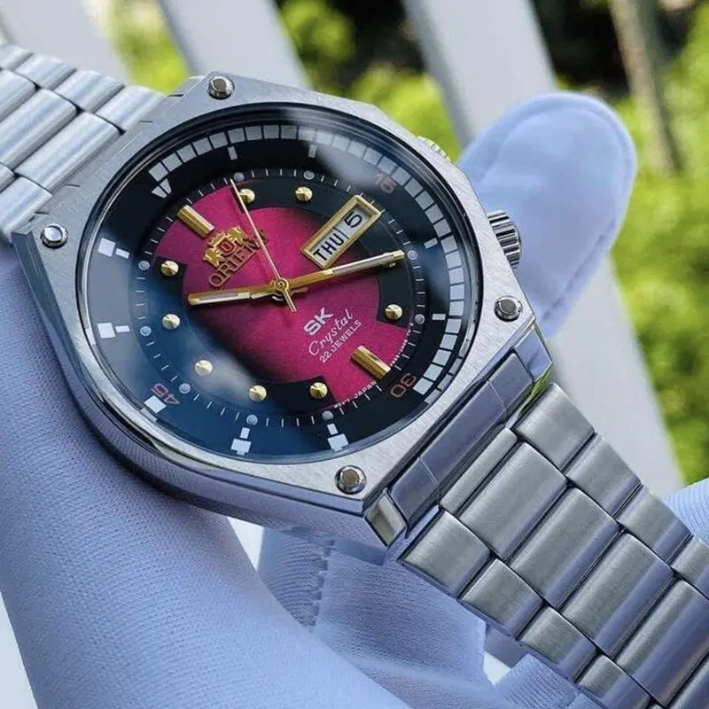 Orient Sports SK Automatic Maroon Dial Men's Watch- RA-AA0B02R